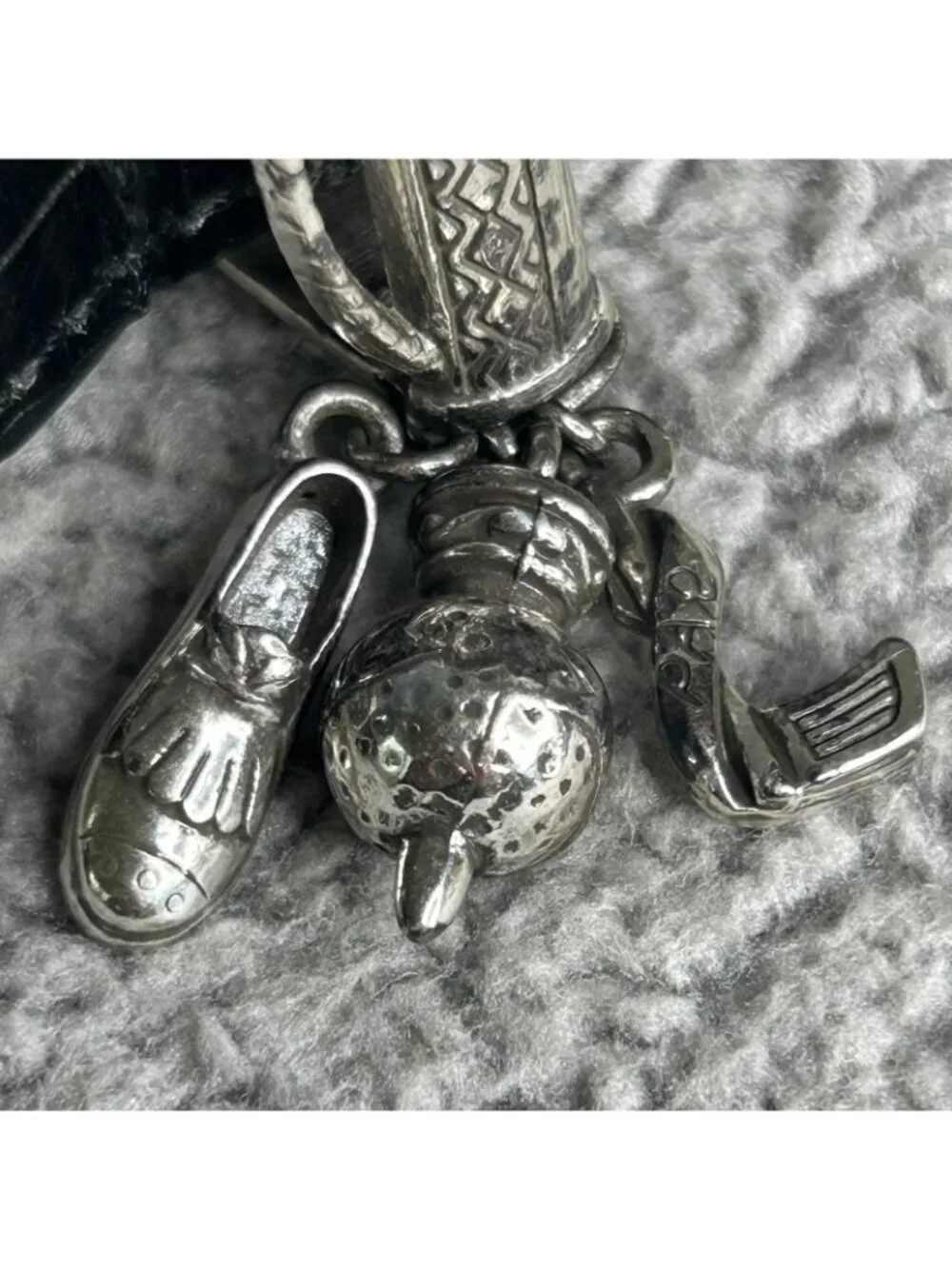 Brighton Belt Womens M/L 32 Black Leather Golf Sports Charm Silver Buckle C3003